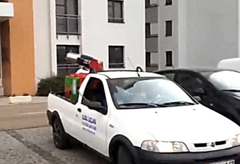 Ulusal İlaçlama mist blower gezici araç ile sokak, mahalle, bahçe, köy ilaçlama hizmeti...