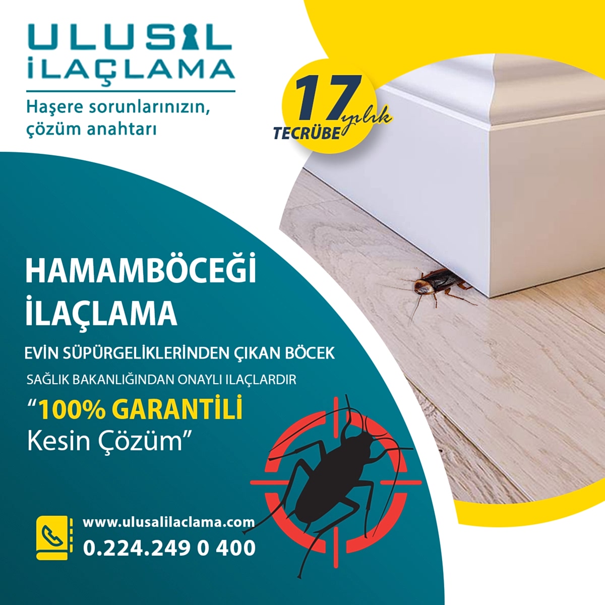EVİN ODALARINDA HAMAMBÖCEĞİ VAR...