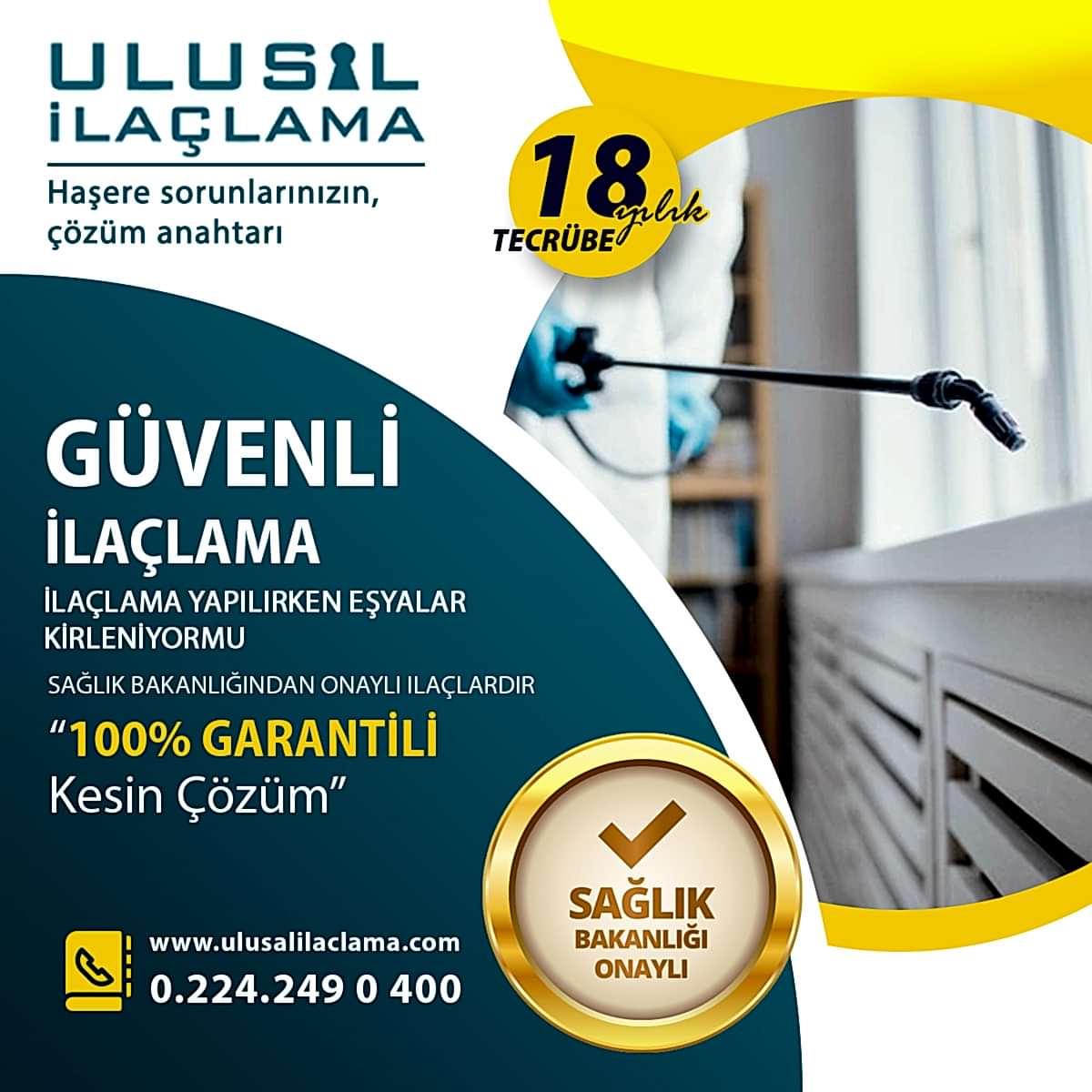 İLAÇLAMA YAPILIRKEN EŞYALAR KİRLENİYORMU...